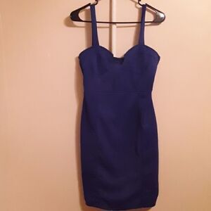 SEXY VINTAGE SWEETHEART CUT BLUE PARTY/PROM/COCKTAIL DRESS LARGE